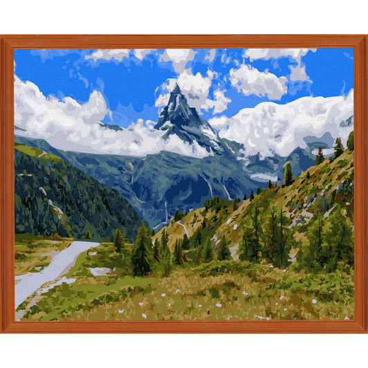 Adbrain Unconquered Peak Kit & Frame Paint by Number Kit