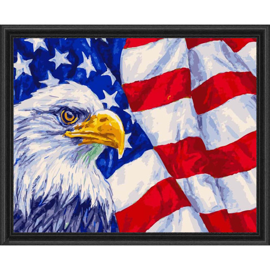 Adbrain National Symbol of the USA Kit & Frame Paint by Number Kit