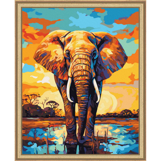 Adbrain Majestic Elephant Kit & Frame Paint by Number Kit