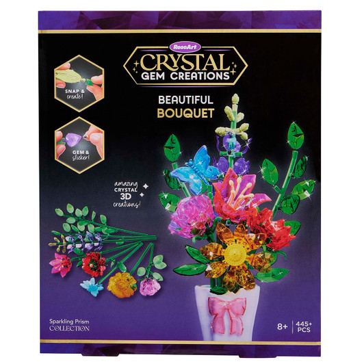 Rose Art Crystal Gem Creations Beautiful Bouquet Model