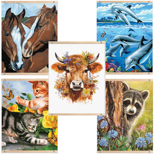 Royal Brush Animals, Dolphin Scroll, Set of 5 Paint by Number Kit