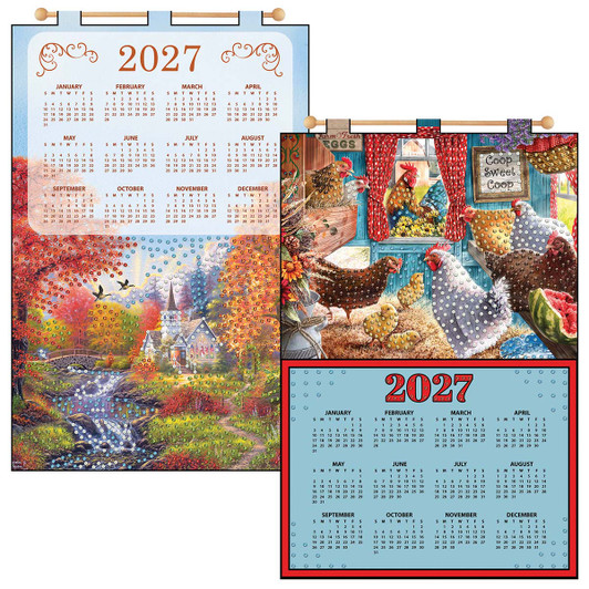 Design Works Country Church & Coop Sweet Coop, Set of 2 Felt & Sequin Kit