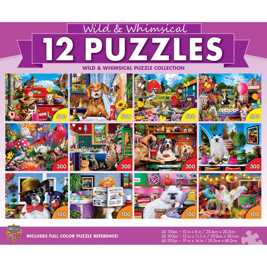 Masterpieces Puzzle Co Wild & Whimsical Bundle Jigsaw Puzzle
