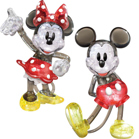 BePuzzled Mickey & Minnie Crystal, Set of 2 3D Puzzle