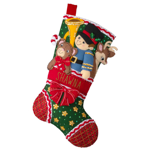 Bucilla Holiday Toy Treasures Stocking Kit