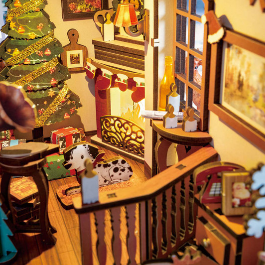 Robotime Chrsitmas Indoor Scene Book Nook Model - Wood