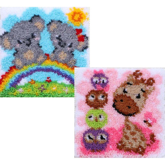 Craft Buddy Koala & Giraffe Latch Hook Kit