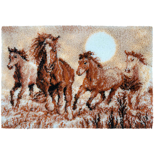 Herrschners Wild Horses Latch Hook Kit