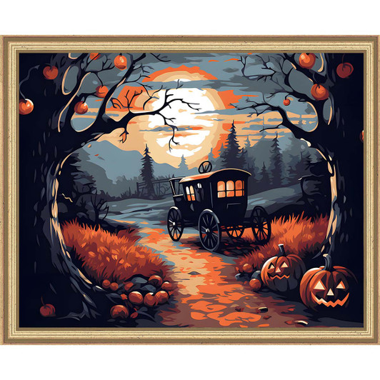Craftoria Midnight Hayride Kit & Frame Paint by Number Kit