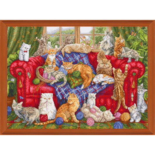 Letistitch Meow Manor Kit & Frame