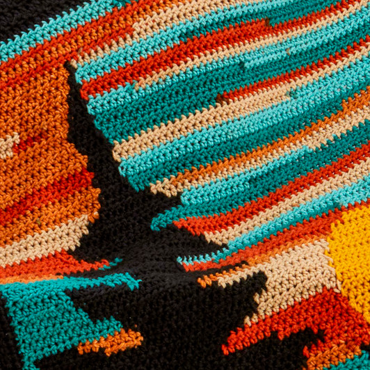 Herrschners Sundown Silhouette Afghan Crochet Kit