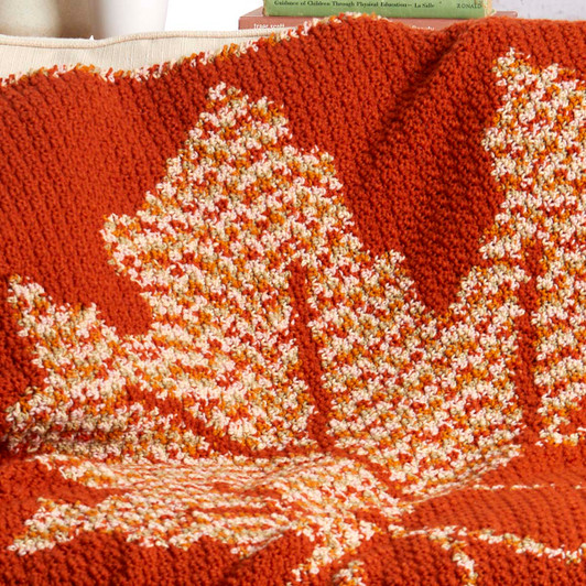 Herrschners Maple Reflections Throw Crochet Kit