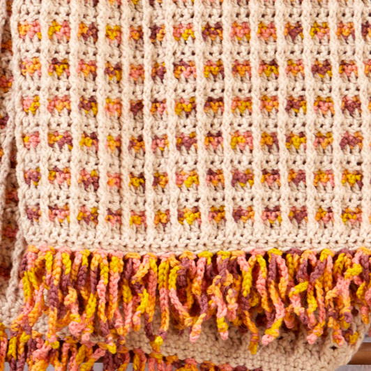 Herrschners Golden Prairie Throw Crochet Kit