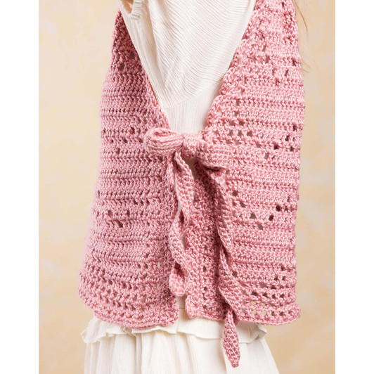 Caron Filet Heart Vest Crochet Kit