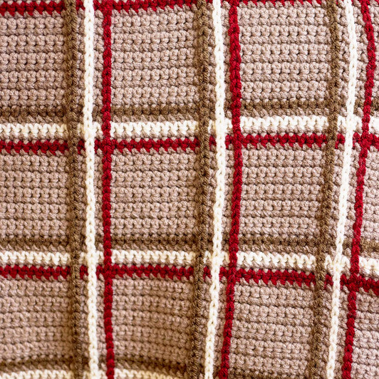 Premier Plaid Narrative Ruana Crochet Kit
