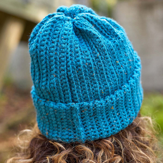Premier Tweed Ribbed Beanie Crochet Kit