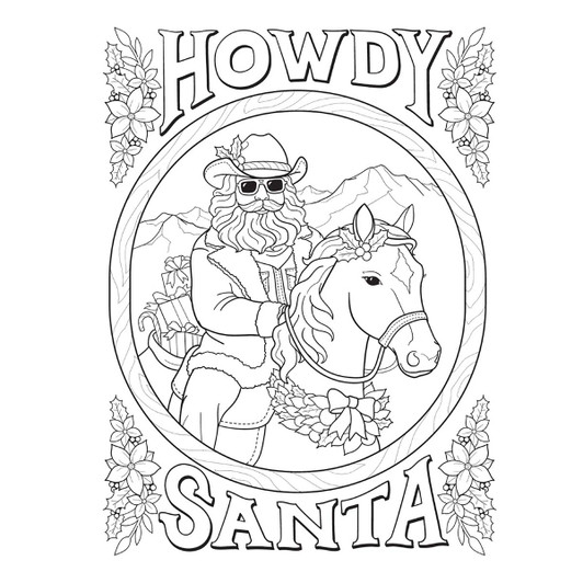 Dover Country Western Christmas Coloring Book