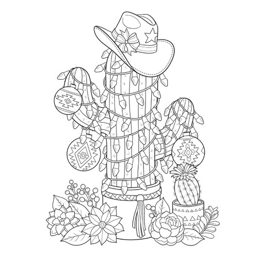 Dover Country Western Christmas Coloring Book