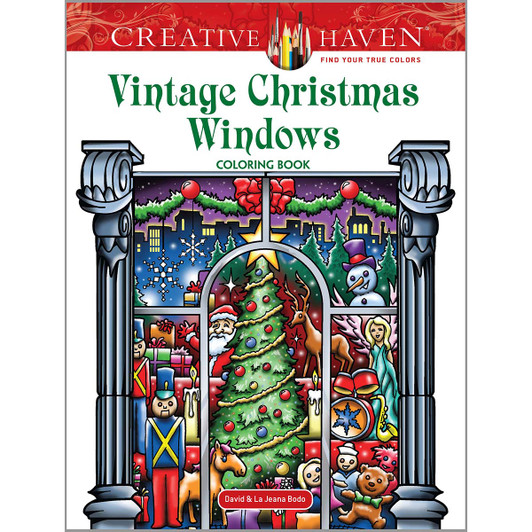 Dover Vintage Christmas Windows Coloring Book