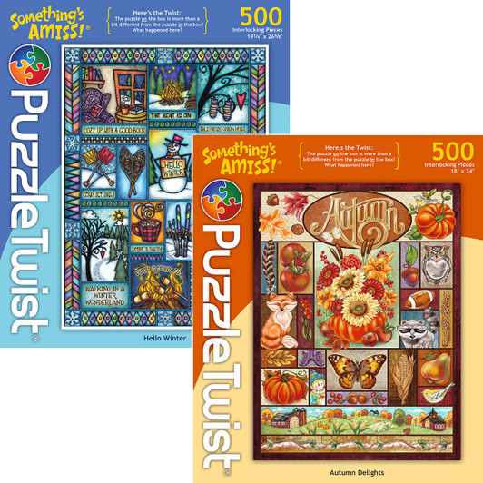 Puzzle Twist  Autumn Delights & Hello Winter, Set of 2 Jigsaw Puzzle