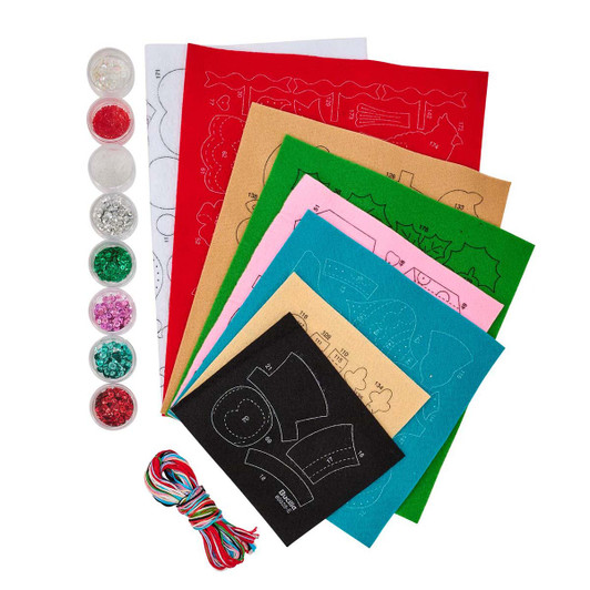Bucilla Modern Merry Minis Ornaments Felt & Sequin Kit