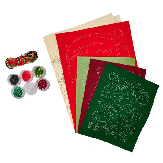 Bucilla Evergreen Holiday Elegance Felt & Sequin Kit