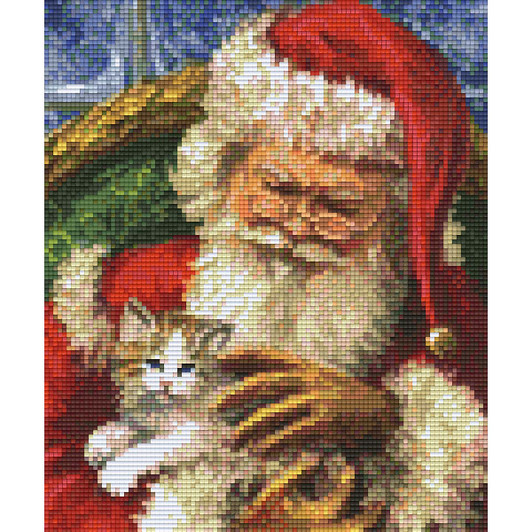 PixelHobby Santa & Kitten Mosaic Art Kit