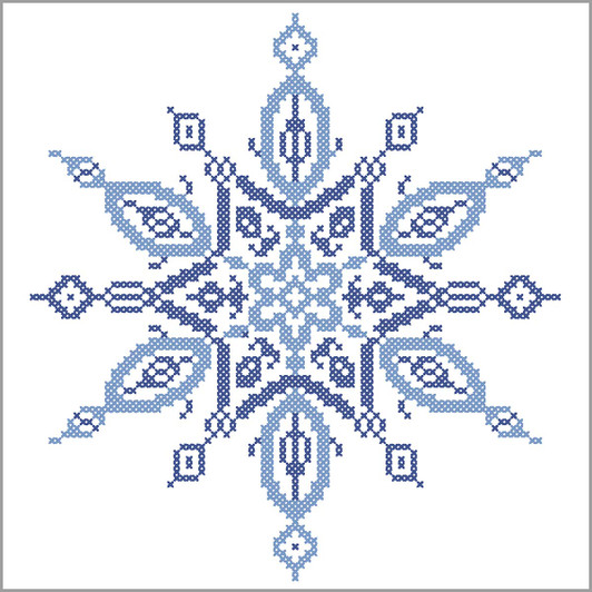 Herrschners Winter Flurry Quilt Blocks Stamped Cross-Stitch