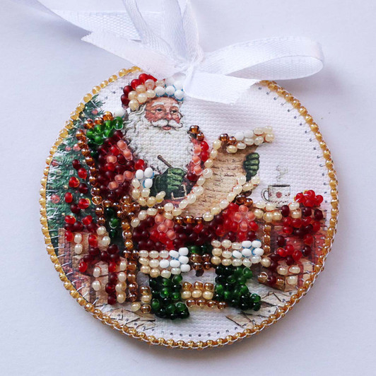 Abris Art Sleigh of Santa Bead Embroidery Kit