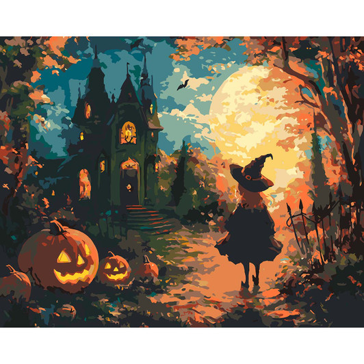 Figured Art  The Witch Castle Paint by Number Kit