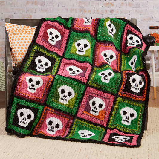 Herrschners Granny Bones Throw Crochet Kit