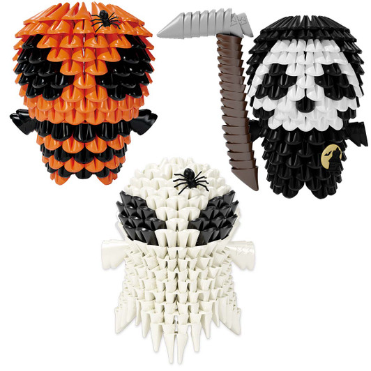 TRICOFUN  Ghost, Skeleton, Pumpkin Set of 3 Model