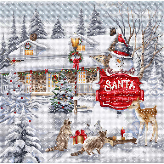 Letistitch Please Stop Here Counted Cross-Stitch Kit