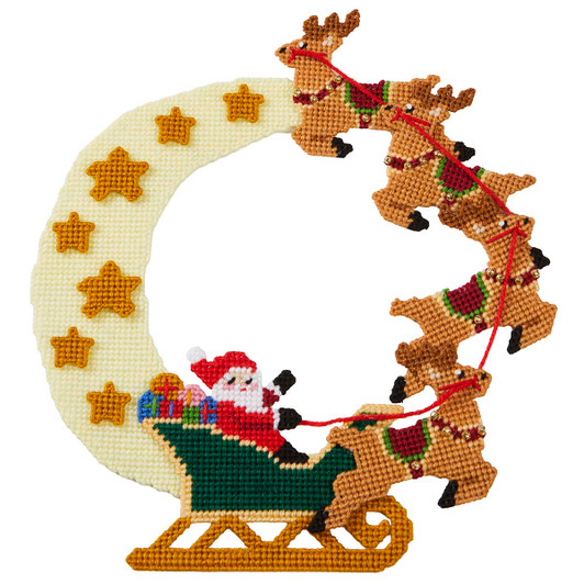 Herrschners Midnight Ride Wreath Plastic Canvas Kit