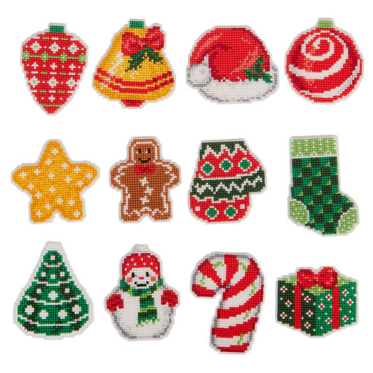 Herrschners Jolly Christmas Ornaments Counted Cross-Stitch Kit