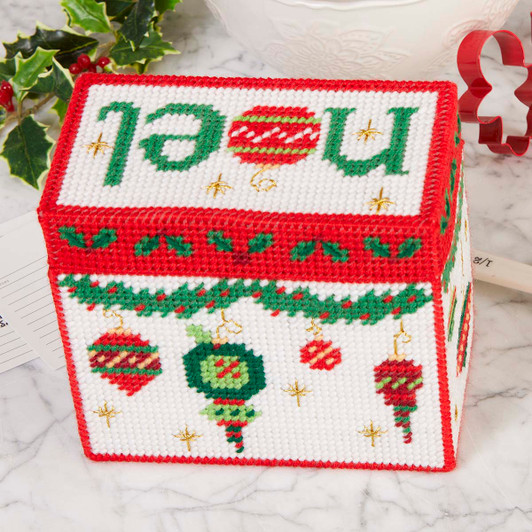 Herrschners Deck the Halls Recipe Box Plastic Canvas Kit