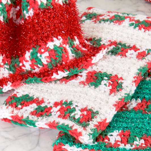 Village Yarn Jolly Scrub & Soft Dishcloths Crochet Kit