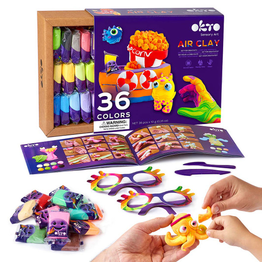 OKTO Air Clay Set for Creativity - 36 colors