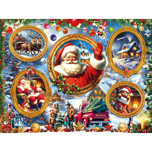 White Mountain Christmas Frames Jigsaw Puzzle