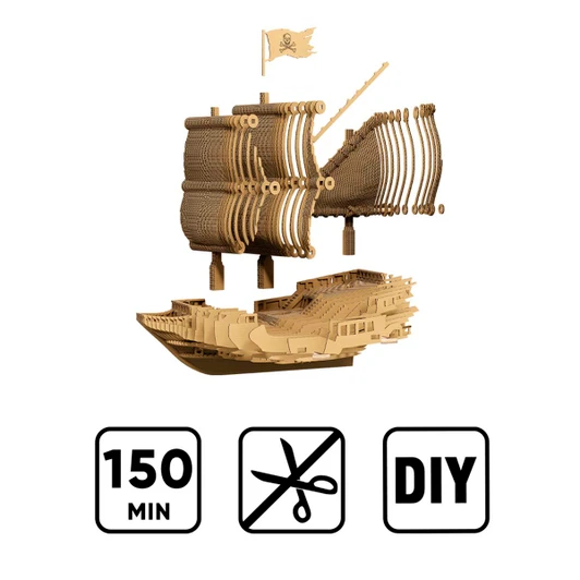 Cartonic Pirate Ship Model