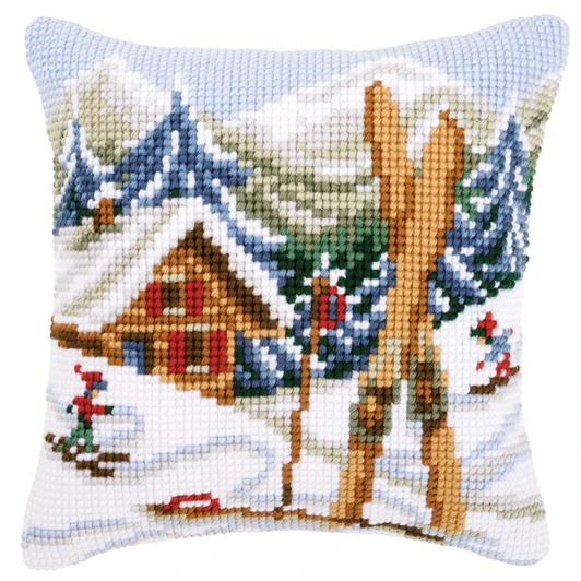 Vervaco Snow Fun Cushion Needlepoint Kit