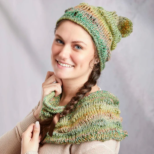 Herrschners Wildwood Hat & Cowl Knit Kit