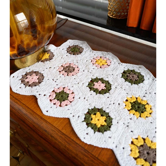 Lion Brand Hexagon Table Runner Crochet Kit