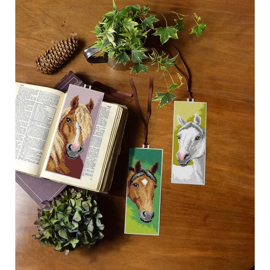 Orchidea Bookmarks Horses Counted Cross-Stitch Kit