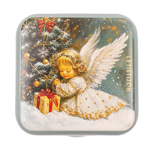 Letistitch Christmas Angel Tin Box for Needles Accessory