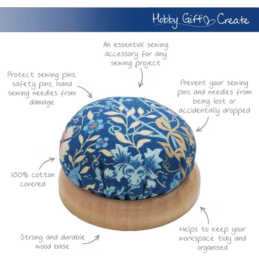 Groves Wooden Base Pin Cushion Accessory
