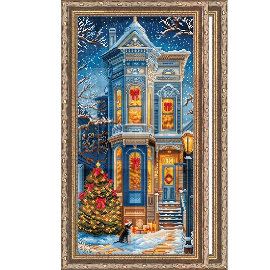 Letistitch Victorian Christmas Kit & Frame Counted Cross-Stitch Kit