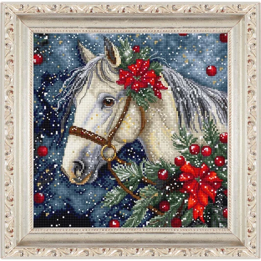 Letistitch Winter Horse Kit & Frame Counted Cross-Stitch Kit