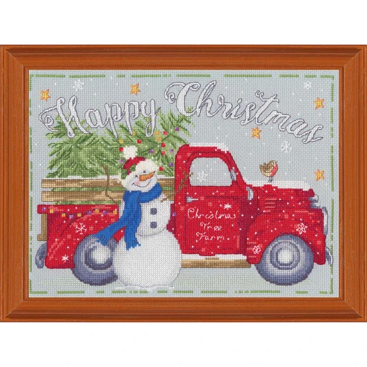 Bothy Threads Christmas Tree Farm Kit & Frame Counted Cross-Stitch Kit