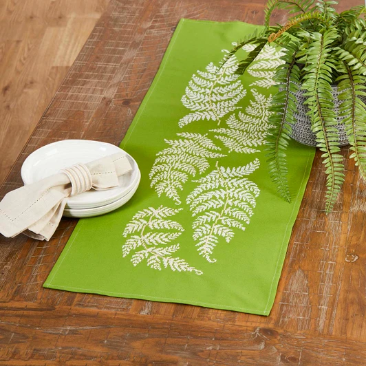 Herrschners Ferns Table Runner Stamped Cross-Stitch Kit